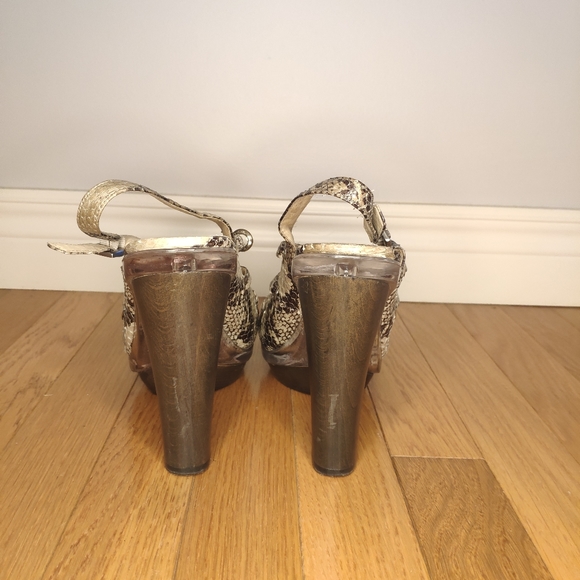 Michael Kors Snakeskin Strappy Heeled sandal - Picture 3 of 4